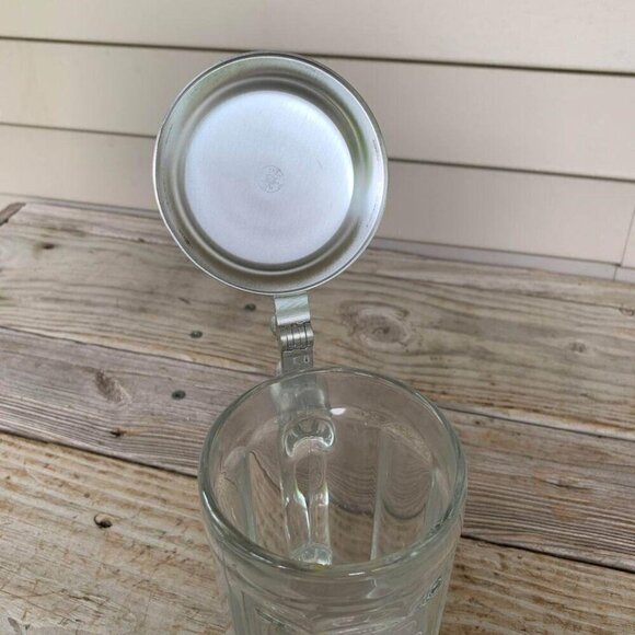 Kampendahl Lidded Beer Mug Glass & Pewter - Picture 6 of 7
